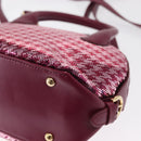 Salvatore Ferragamo Gancini Sequin Bag Leather 2way Pink Gold Auth 165928SAV-16