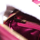 Salvatore Ferragamo Gancini Sequin Bag Leather 2way Pink Gold Auth 165928SAV-25