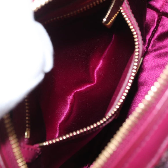 Salvatore Ferragamo Gancini Sequin Bag Leather 2way Pink Gold Auth 165928SAV