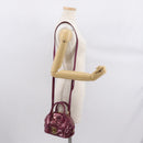 Salvatore Ferragamo Gancini Sequin Bag Leather 2way Pink Gold Auth 165928SAV-28