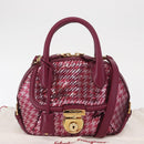 Salvatore Ferragamo Gancini Sequin Bag Leather 2way Pink Gold Auth 165928SAV-29