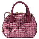 Salvatore Ferragamo Gancini Sequin Bag Leather 2way Pink Gold Auth 165928SAV-3