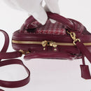 Salvatore Ferragamo Gancini Sequin Bag Leather 2way Pink Gold Auth 165928SAV-6