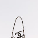 CHANEL COCO Mark Rhinestone Safety Pin metal Silver tone CC Auth 165929SM-13