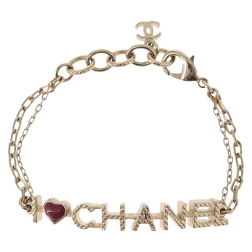 CHANEL Bracelet metal Champagne Gold CC Auth 165930SM - 0
