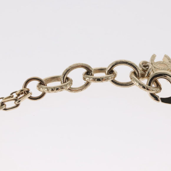 CHANEL Bracelet metal Champagne Gold CC Auth 165930SM