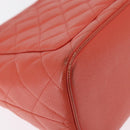 CHANEL Matelasse Reprint Tote Bag Caviar Skin Pink Gold CC Auth 165933SAM-17