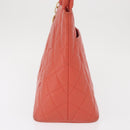 CHANEL Matelasse Reprint Tote Bag Caviar Skin Pink Gold CC Auth 165933SAM-4