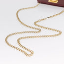 Salvatore Ferragamo Gancini Chain Shoulder Bag Leather Red Gold Auth 165934-7