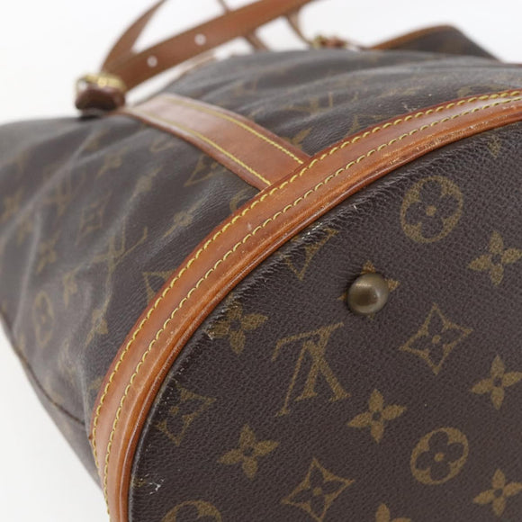 LOUIS VUITTON Monogram Bucket GM Shoulder Bag M42236 LV Auth 165936