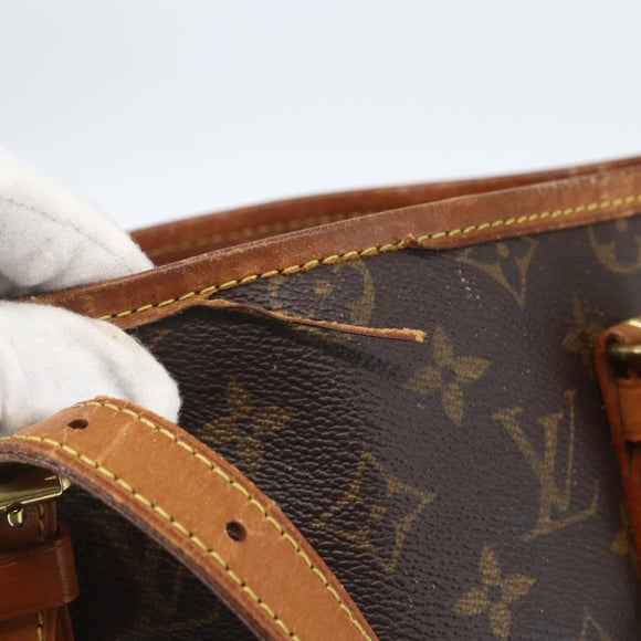 LOUIS VUITTON Monogram Bucket GM Shoulder Bag M42236 LV Auth 165936