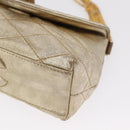 CHANEL Matelasse Single Flap Chain Shoulder Bag Leather Gold CC Auth 165938V-13