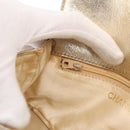 CHANEL Matelasse Single Flap Chain Shoulder Bag Leather Gold CC Auth 165938V-26
