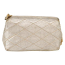 CHANEL Matelasse Single Flap Chain Shoulder Bag Leather Gold CC Auth 165938V-3