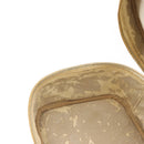 CHANEL Vanity Hand Bag Caviar Skin White Gold CC Auth 165943-19