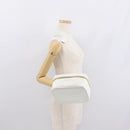 CHANEL Vanity Hand Bag Caviar Skin White Gold CC Auth 165943-23