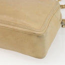CHANEL Chain Shoulder Bag Lamb Skin Beige Gold CC Auth 165944-15