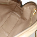 CHANEL Chain Shoulder Bag Lamb Skin Beige Gold CC Auth 165944-20