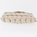 CHANEL Chain Shoulder Bag Tweed White Silver CC Auth 165951SM-5