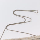 CHANEL Chain Shoulder Bag Tweed White Silver CC Auth 165951SM-14