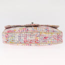 CHANEL Matelasse 25 Chain Shoulder Bag Canvas Multicolor Silver CC Auth 165952SM-5