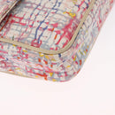 CHANEL Matelasse 25 Chain Shoulder Bag Canvas Multicolor Silver CC Auth 165952SM-9