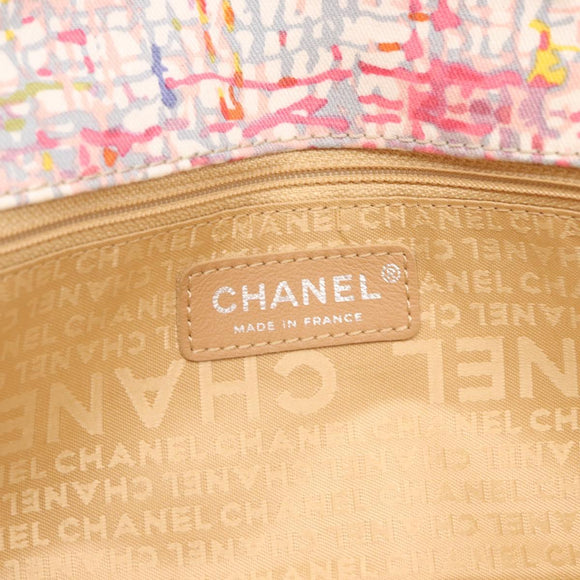 CHANEL Matelasse 25 Chain Shoulder Bag Canvas Multicolor Silver CC Auth 165952SM