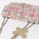 CHANEL Matelasse 25 Chain Shoulder Bag Canvas Multicolor Silver CC Auth 165952SM-6