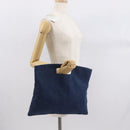 CHANEL Matelasse Hand Bag Denim Blue CC Auth 165953SAV-20