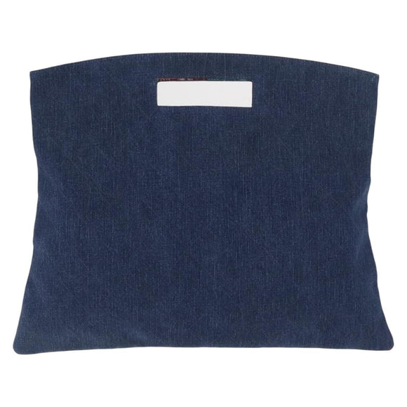 CHANEL Matelasse Hand Bag Denim Blue CC Auth 165953SAV