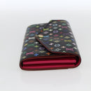 LOUIS VUITTON Multicolor Portefeiulle Sarah Wallet Black M60668 LV Auth 165955V-4