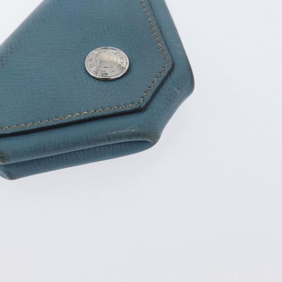 HERMES Van Cator Münzbörse Leder 4er Set Hellblau Orange weiß Auth 165957
