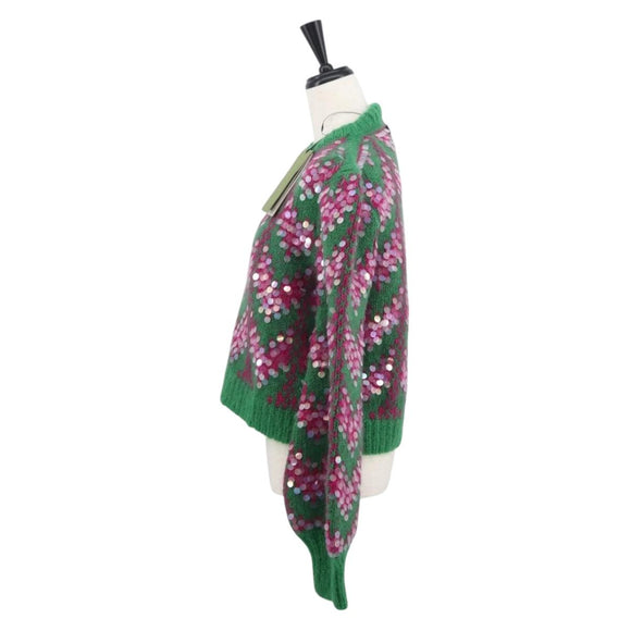 GUCCI Sweater Wool Green Auth 165958M