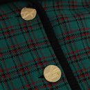 SAINT LAURENT Knitted Fabrics Jacket Wool Green Auth 165959M-10