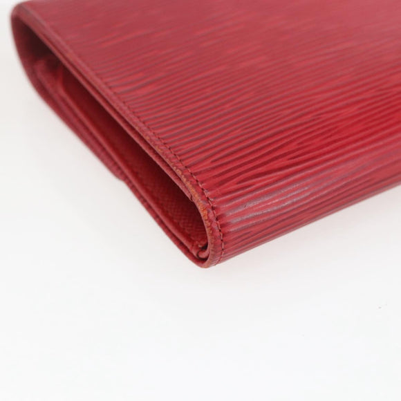 LOUIS VUITTON Epi Porte TresorEtui Papie Wallet Red M63717 LV Auth 165961