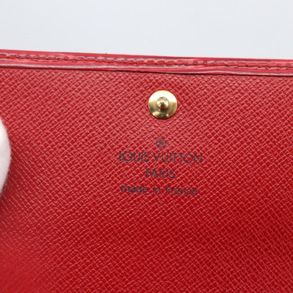 LOUIS VUITTON Epi Porte TresorEtui Papie Wallet Red M63717 LV Auth 165961