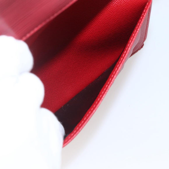 LOUIS VUITTON Epi Porte TresorEtui Papie Wallet Red M63717 LV Auth 165961