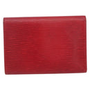 LOUIS VUITTON Epi Porte TresorEtui Papie Wallet Red M63717 LV Auth 165961-2
