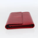 LOUIS VUITTON Epi Porte TresorEtui Papie Wallet Red M63717 LV Auth 165961-3