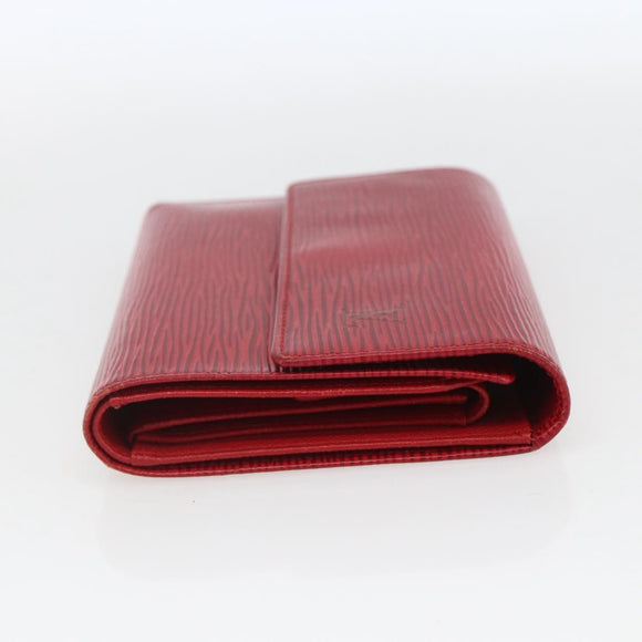 LOUIS VUITTON Epi Porte TresorEtui Papie Wallet Red M63717 LV Auth 165961