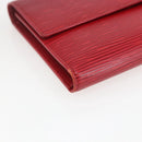 LOUIS VUITTON Epi Porte TresorEtui Papie Wallet Red M63717 LV Auth 165961-14