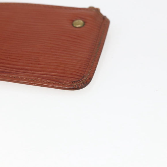 LOUIS VUITTON Epi Pochette Cles Coin Purse Brown M63803 LV Auth 165964