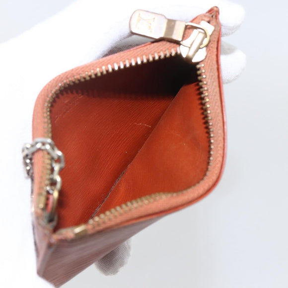 LOUIS VUITTON Epi Pochette Cles Coin Purse Brown M63803 LV Auth 165964