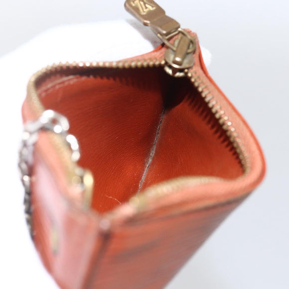 LOUIS VUITTON Epi Pochette Cles Coin Purse Brown M63803 LV Auth 165964