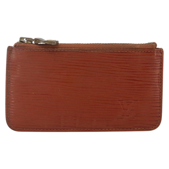 LOUIS VUITTON Epi Pochette Cles Coin Purse Brown M63803 LV Auth 165964
