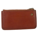 LOUIS VUITTON Epi Pochette Cles Coin Purse Brown M63803 LV Auth 165964-2