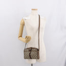 GUCCI GG Supreme Web Sherry Line Bag PVC Beige Gold 89 02 055 Auth 165970-22