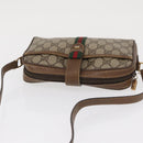 GUCCI GG Supreme Web Sherry Line Bag PVC Beige Gold 89 02 055 Auth 165970-6