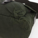 PRADA Shoulder Bag Nylon Khaki Silver Auth 165971-8
