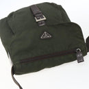 PRADA Shoulder Bag Nylon Khaki Silver Auth 165971-6
